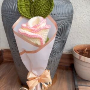 Single rose flower bouquet